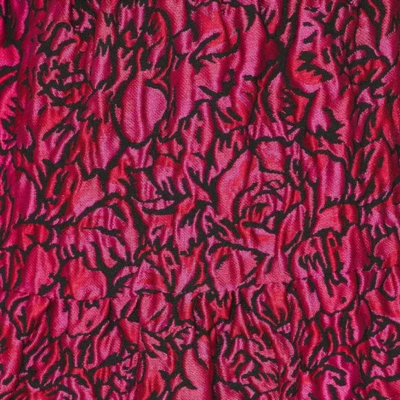 Alice + Olivia 'Jamila' Floral Jacquard Mini-Dress, Wild Pink/Black - Picture 5 of 5